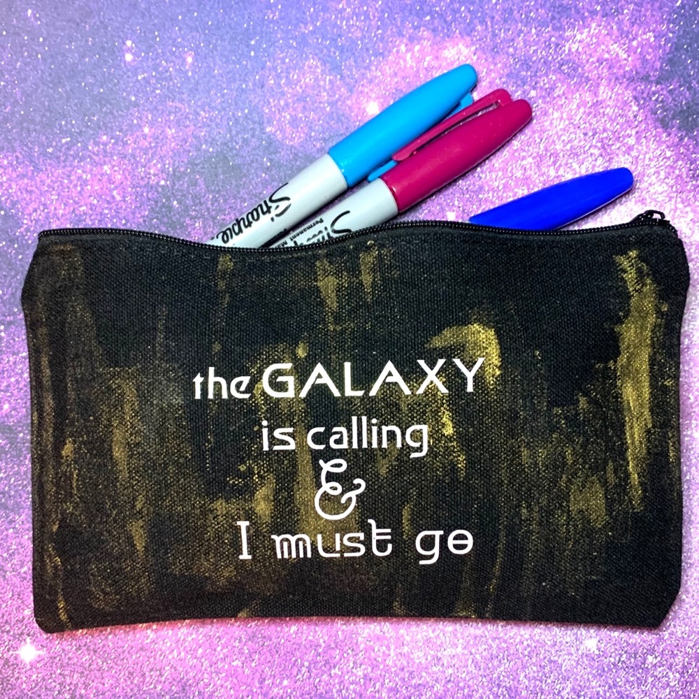 Galaxy themed makeup/pencil pouch